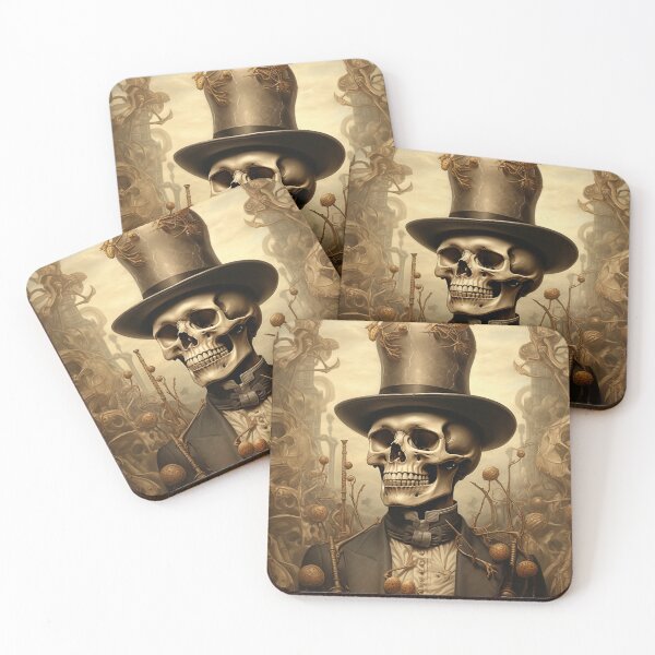 Item preview, Charming skeleton in a hat designed and sold by DarkRedNight.