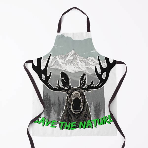 Item preview, "Save the Nature" moose head designed and sold by Toms Tee.