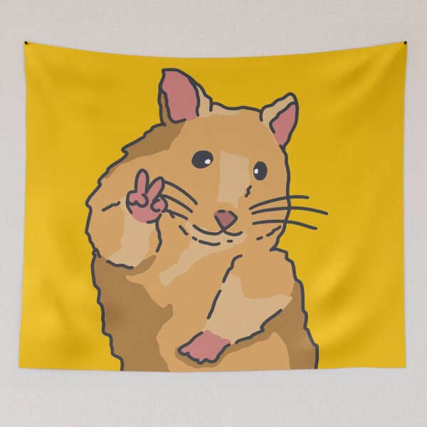 Item preview, Peace Hamster Meme designed and sold by Chanaika4.