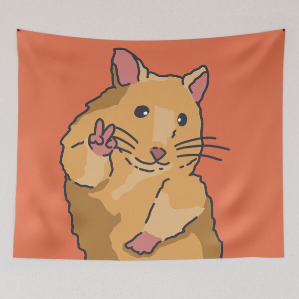 Item preview, Peace Hamster Meme designed and sold by Chanaika4.