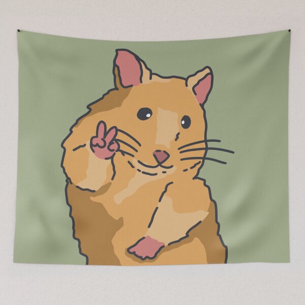 Item preview, Peace Hamster Meme designed and sold by Chanaika4.