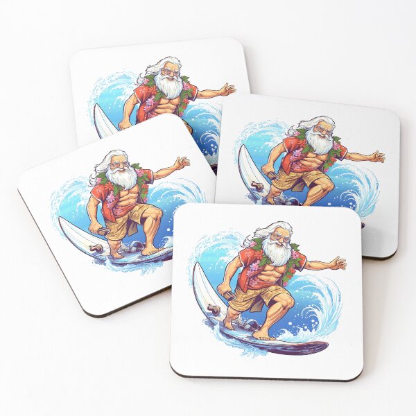Item preview, Riding Festive Waves: Santa's Surf Adventure designed and sold by formanienazarty.