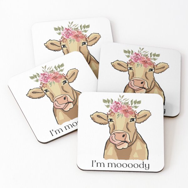Item preview, I'm Moody - Like a cow - Funny Animal t-shirt designed and sold by megmcghee.