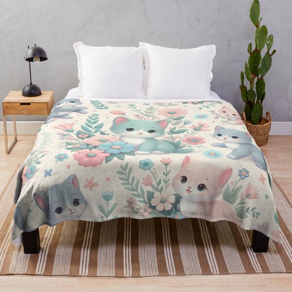 Item preview, Pastel Kittens Print - Chic Chat Créations Ref.082 designed and sold by ChicChat.