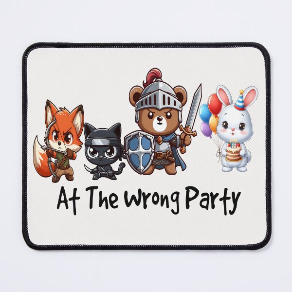 Item preview, At The Wrong Party Cute Kawaii designed and sold by TeddybearClub.