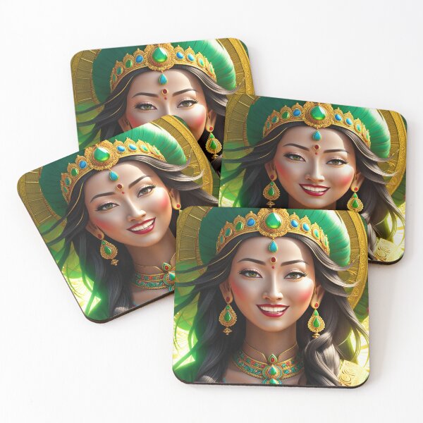 Item preview, Goddess of Protection Green Tara designed and sold by SoniaSarkali.