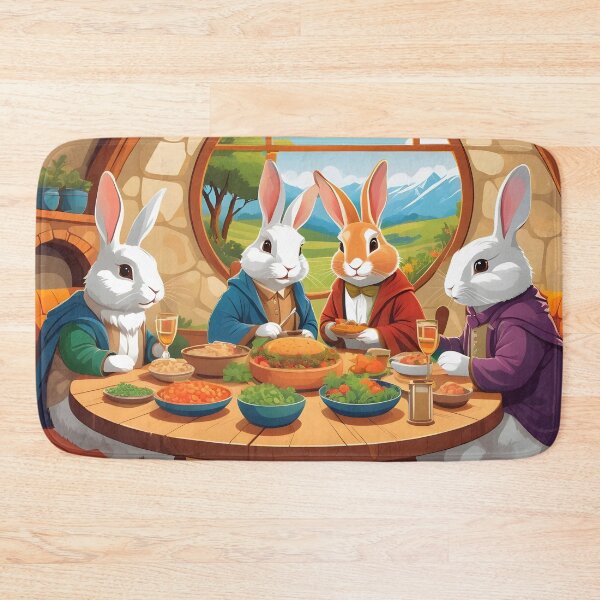 Item preview, Bunnies Having Lunch Artwork designed and sold by WildlifeInc.