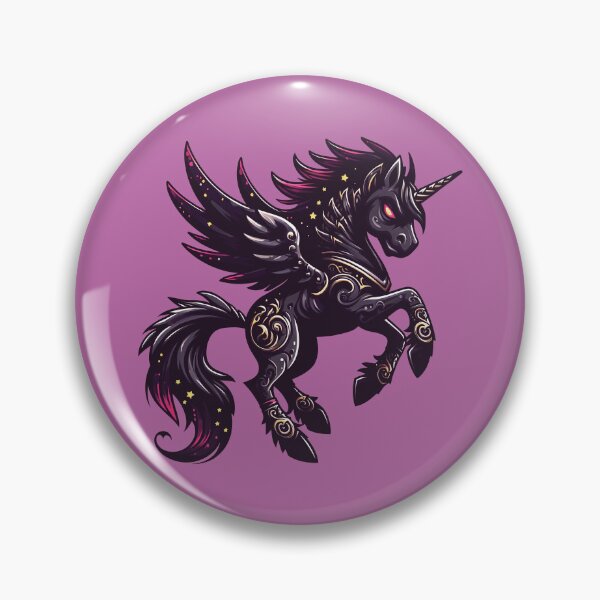 Item preview, Dark Unicorn with Sparkling Wings designed and sold by TeaTimeTales.
