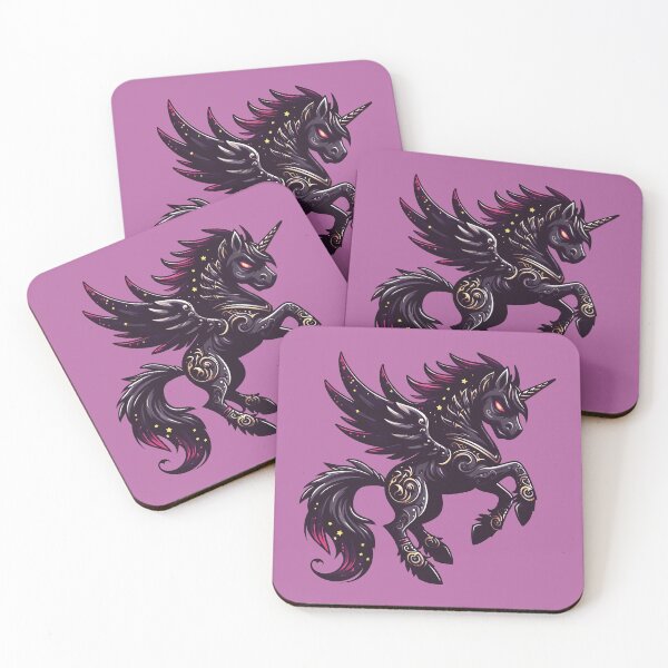 Item preview, Dark Unicorn with Sparkling Wings designed and sold by TeaTimeTales.