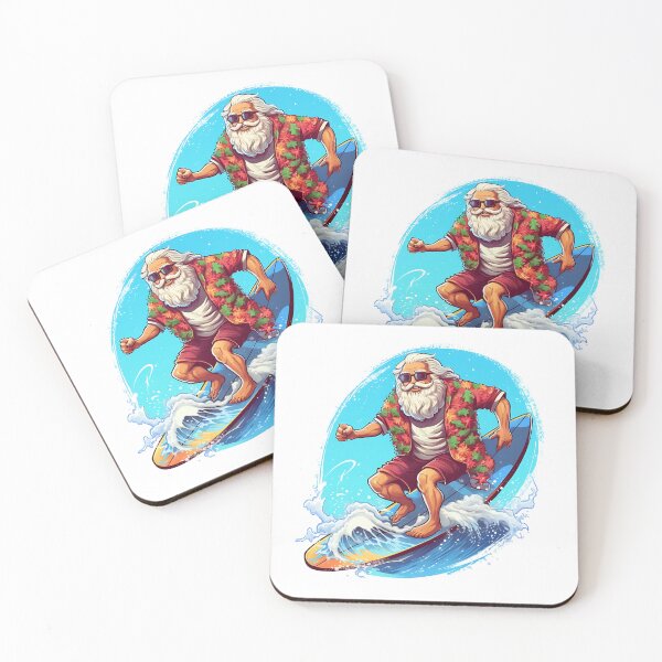 Item preview, Surfing Santa: Festive Waves designed and sold by formanienazarty.