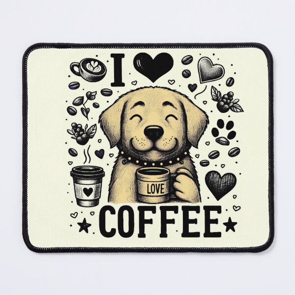 Item preview, This cute dog loves coffee. designed and sold by fotoryum.