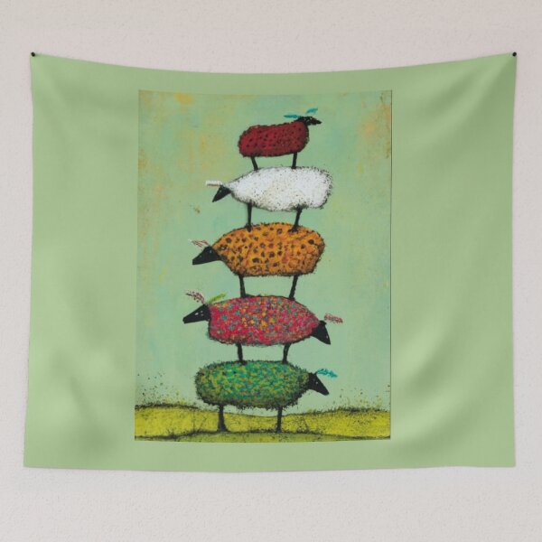 Aperçu de l'œuvre Pile de moutons de charme artistique créée et vendue par HG-Creation-Design.