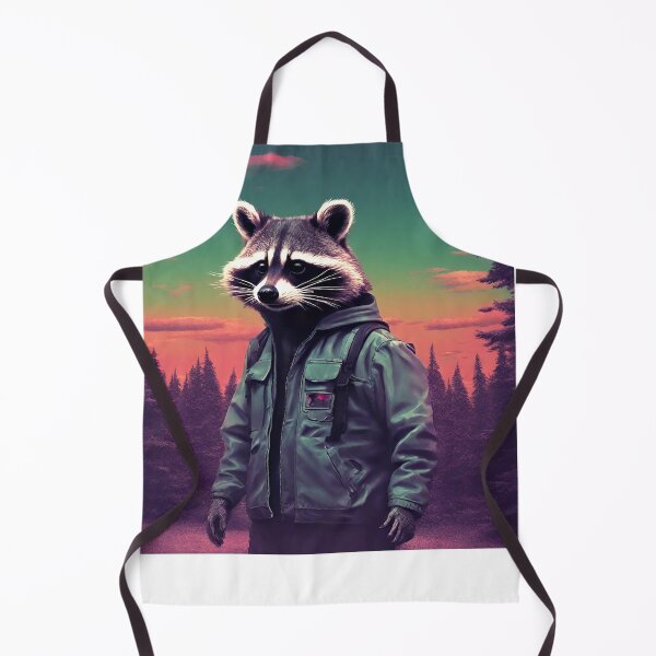Item preview, Retro Hiking Raccoon designed and sold by LittleGoblinPrs.
