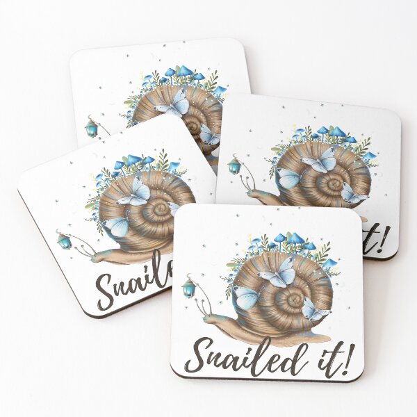 Item preview, Snailed it - Funny Animal Pun designed and sold by megmcghee.