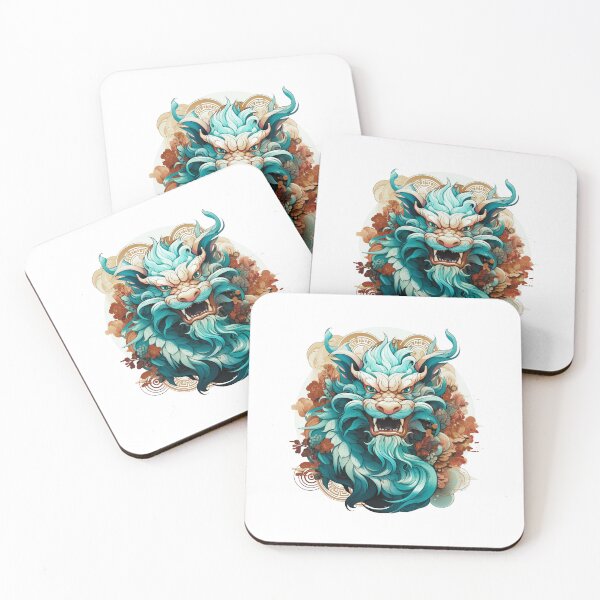 Item preview, Blue dragon Year of the Dragon- chinese Zodiac Theme-black Background designed and sold by CosmicNook1.