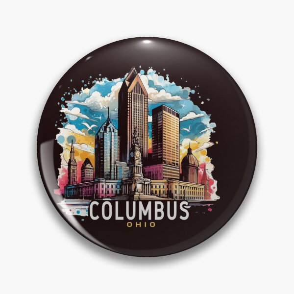 Item preview, Columbus, Ohio, Watercolor Illustration designed and sold by PaintMeWorld.