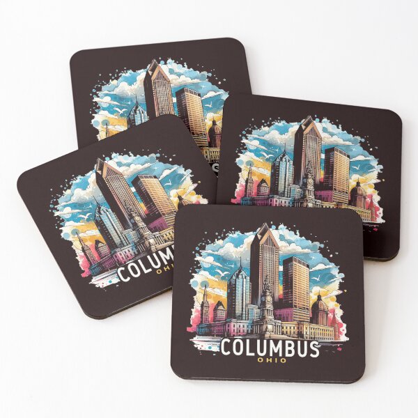 Item preview, Columbus, Ohio, Watercolor Illustration designed and sold by PaintMeWorld.