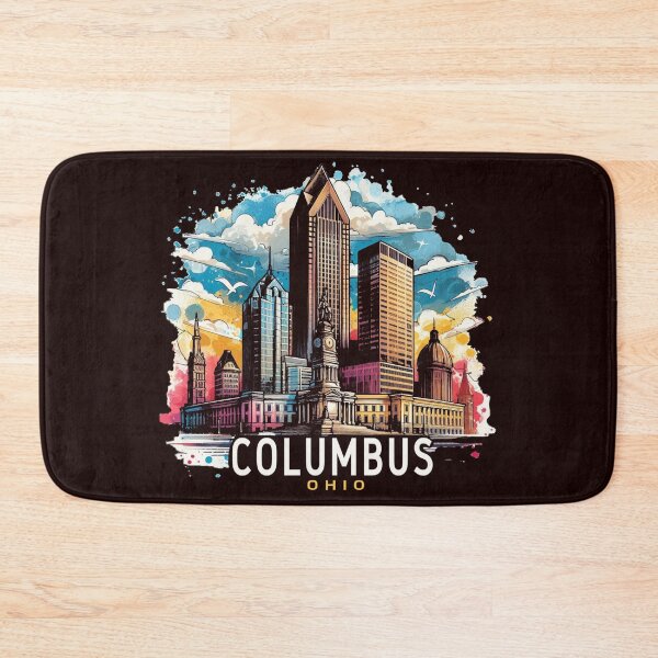 Item preview, Columbus, Ohio, Watercolor Illustration designed and sold by PaintMeWorld.