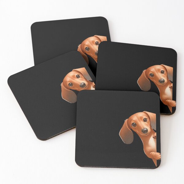 Item preview, Peeking Dachshund - Black designed and sold by FoxfireStardust.