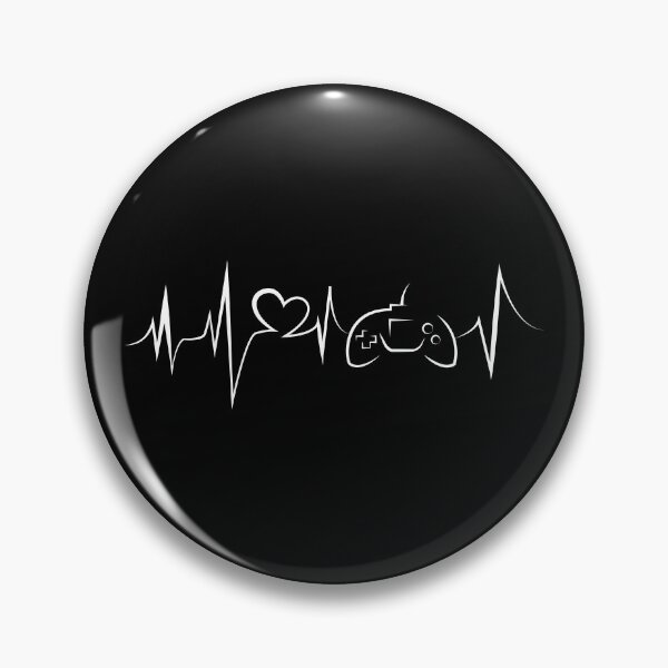 Item preview, Controller symbol gaming heartbeat pulse icon gamer player console designed and sold by AndreMi.