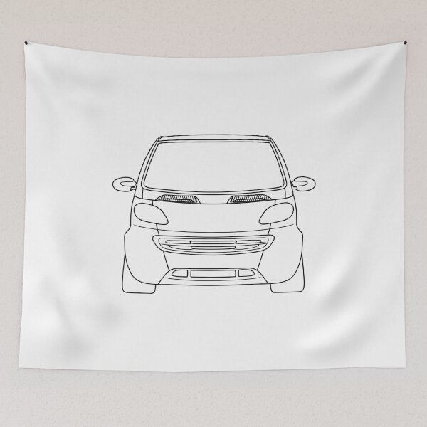 Item preview, Smart ForTwoblack lined art designed and sold by EdimDesign.