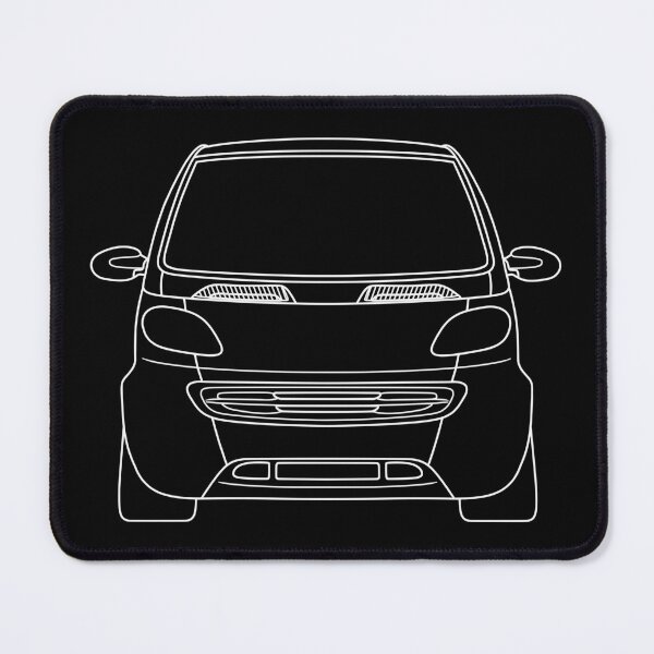 Item preview, Smart ForTwo white lined art designed and sold by EdimDesign.