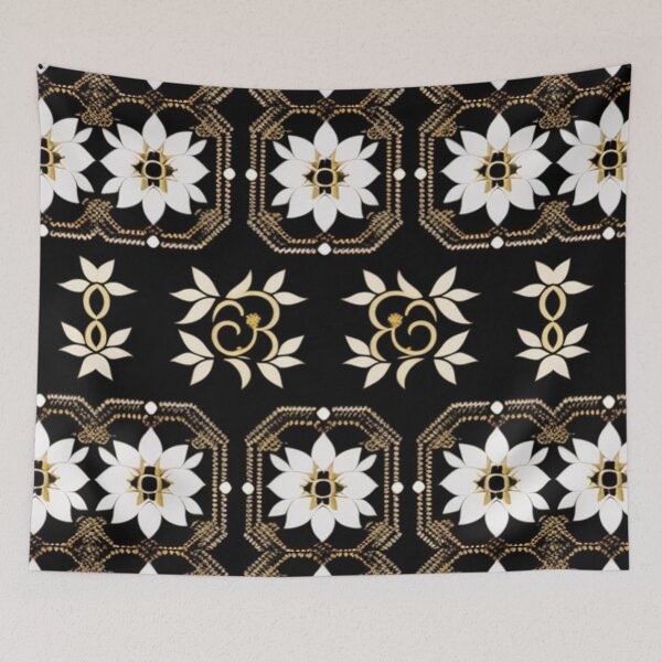 Artikelvorschau, Goldfarbenes R-Monogramm-Design mit weißen Blumen entworfen und verkauft von Roxburylane.