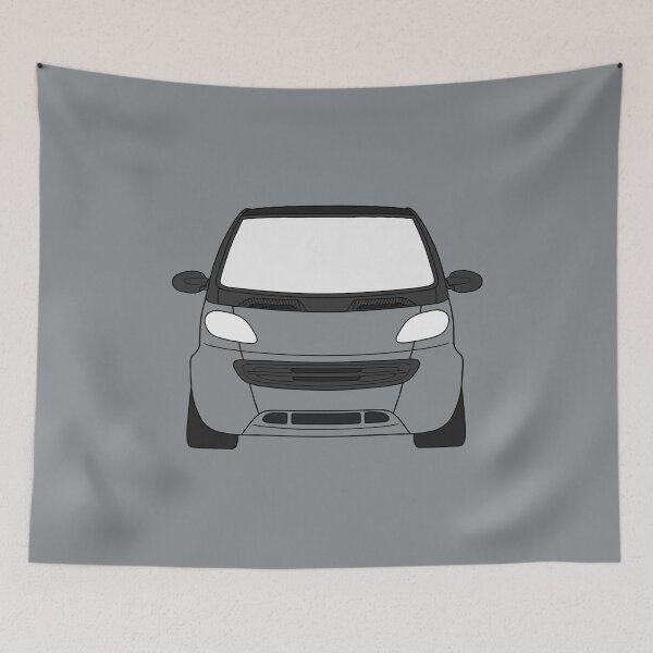 Item preview, Smart ForTwo black lined art with colored parts black trim designed and sold by EdimDesign.