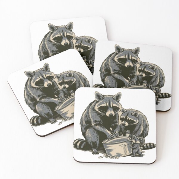 Item preview, Raccoons and a Mouse designed and sold by Alexandria1928.