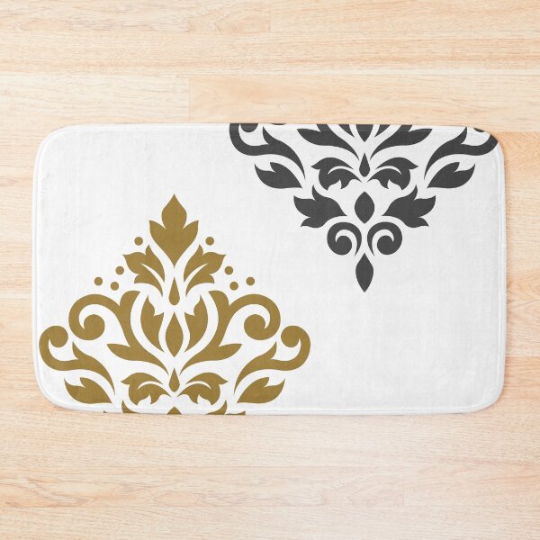 Item preview, Scroll Damask Art I Gold Grey White designed and sold by NataliePaskell.