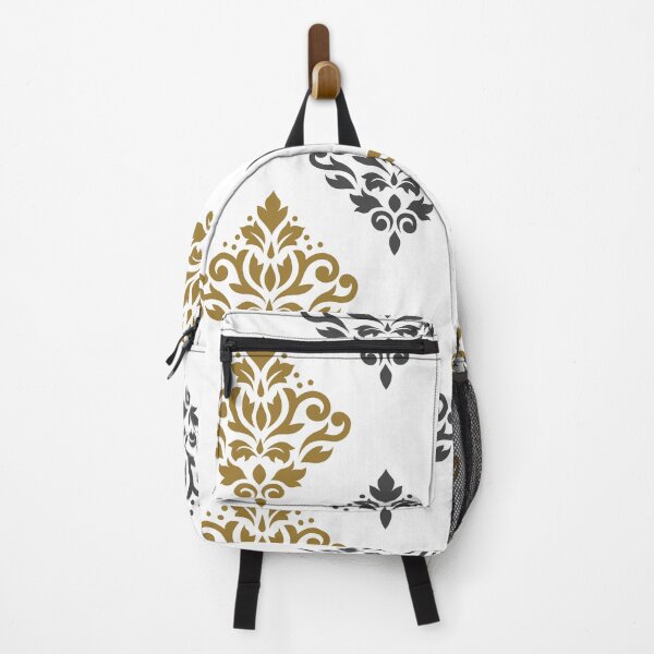 Item preview, Scroll Damask Art I Gold Grey White designed and sold by NataliePaskell.