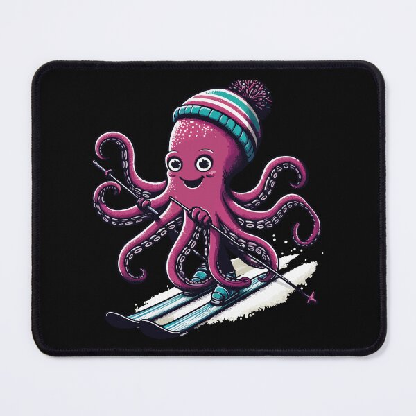 Item preview, Octopus Skiing Funny Octopus Ski Lover Winter Snow Ski Season  designed and sold by wtfbba.