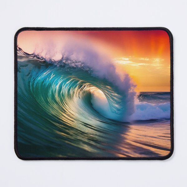 Item preview, Wave in rough ocean at sunrise - Landscape photography designed and sold by TheArtistOf2022.