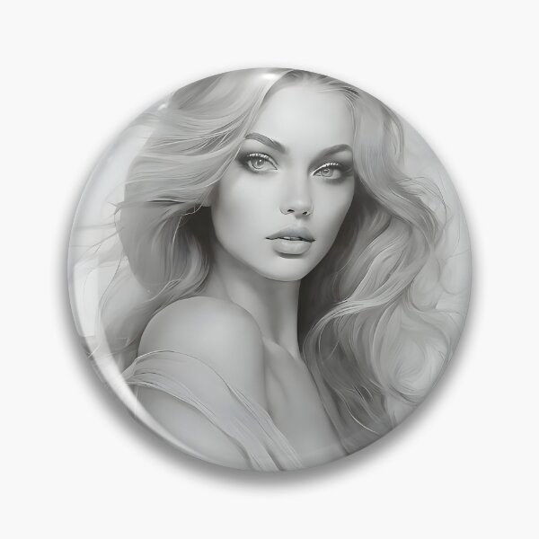Item preview, Drawing of a woman with mesmerizing eyes designed and sold by AI-Only Creations.