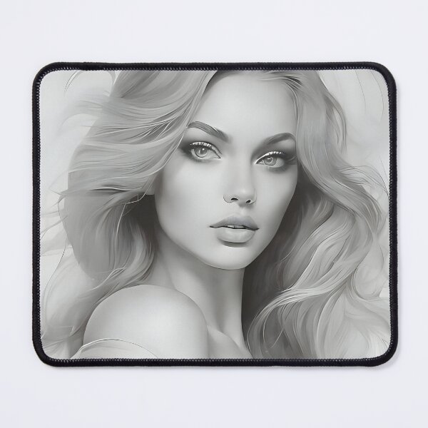 Item preview, Drawing of a woman with mesmerizing eyes designed and sold by AI-Only Creations.
