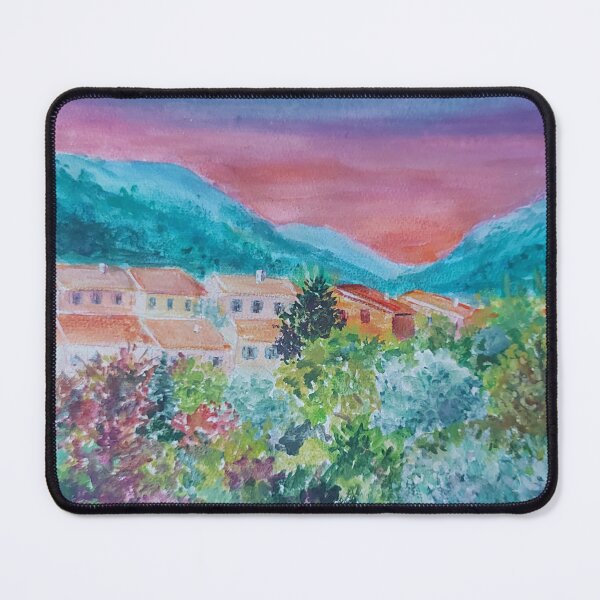 Item preview, watercolor of a sunset over angele designed and sold by clayreparisshop.
