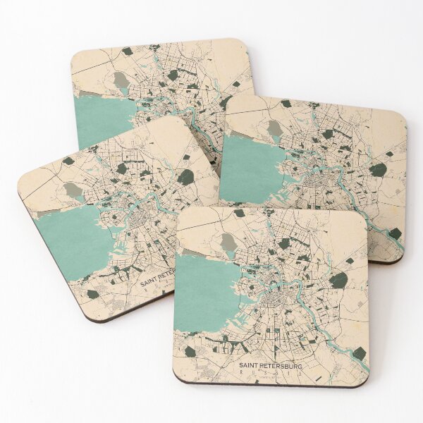 Item preview, Saint Petersburg City Map of Russia  - Vintage designed and sold by deMAP.