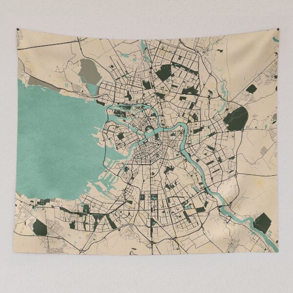 Item preview, Saint Petersburg City Map of Russia  - Vintage designed and sold by deMAP.