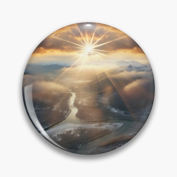 Item preview, Aerial Misty forest in Winter snow at sunset long exposure - Landscape photography designed and sold by TheArtistOf2022.