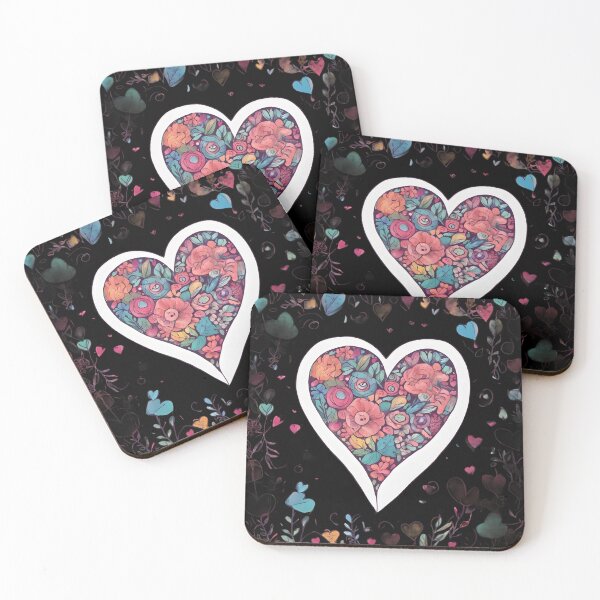Item preview, Colorful flowers in heart. designed and sold by Just You Tee | Say It Loud, Wear It Proud.