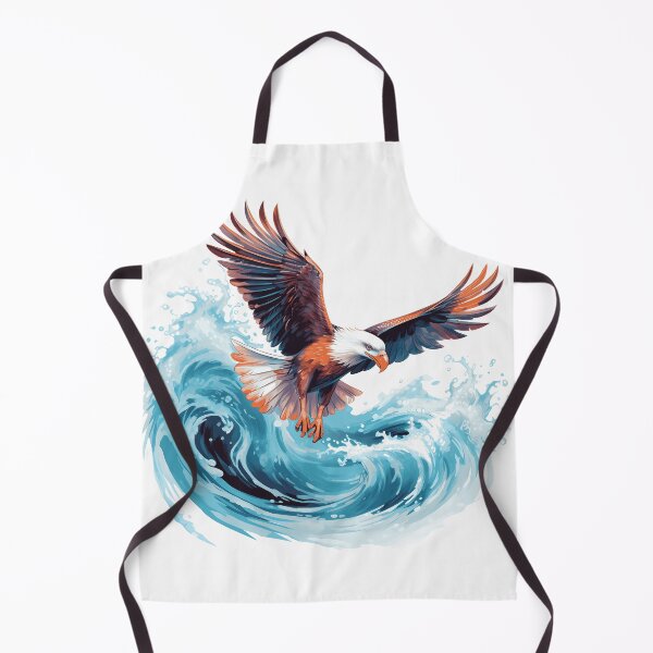 Item preview, Eagle flying over wild water designed and sold by WildheartPOD.