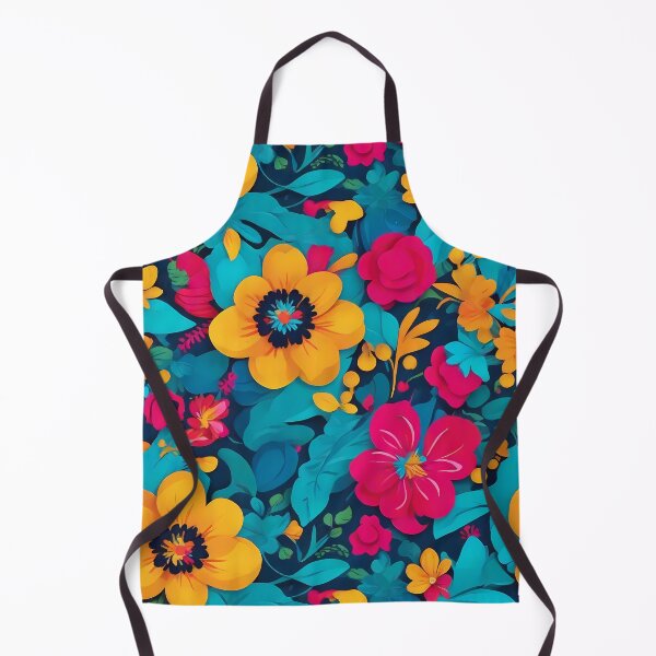 Item preview, Bright and Bold floral elements inspired by pop art creating a vibrant and energetic pattern designed and sold by ArtVibeX.