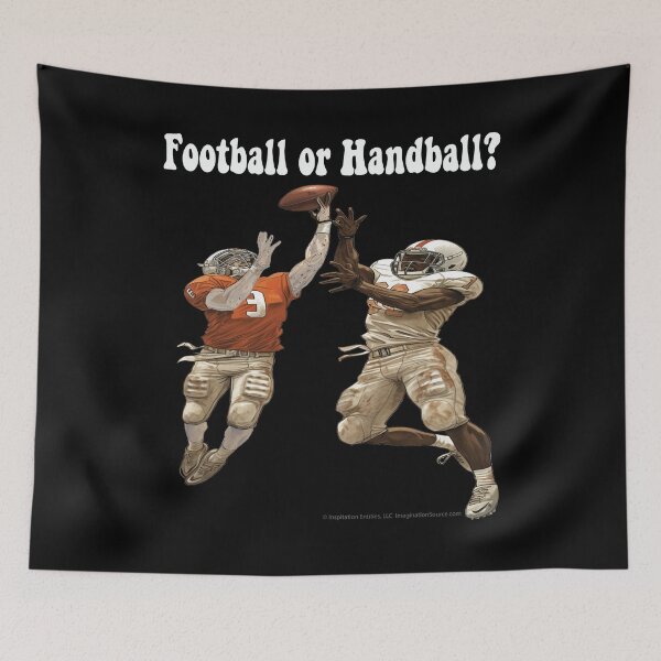 Item preview, Is It Football or Handball? -  For DARK Backgrounds designed and sold by The Imagination Source™.
