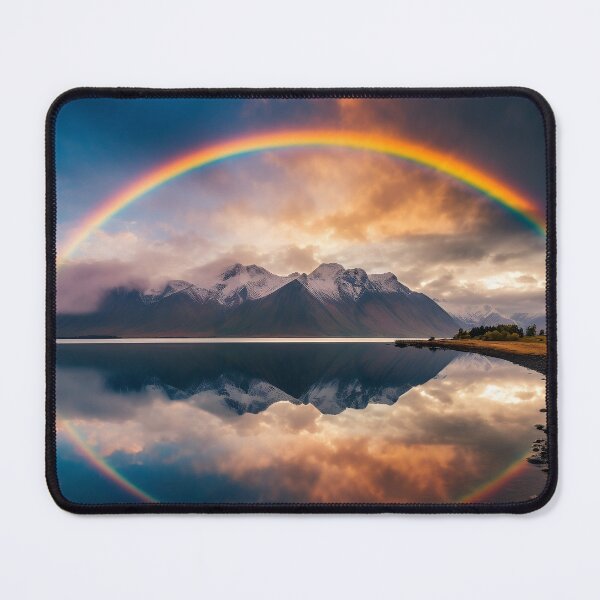Item preview, Mountains and trees in lake at sunset in long exposure - Landscape photography designed and sold by TheArtistOf2022.