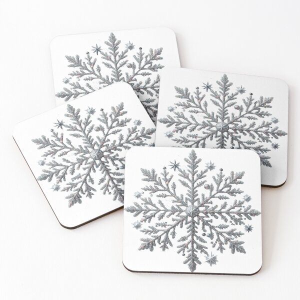 Item preview, Snowflake silver stickers designed and sold by USE-NAME.
