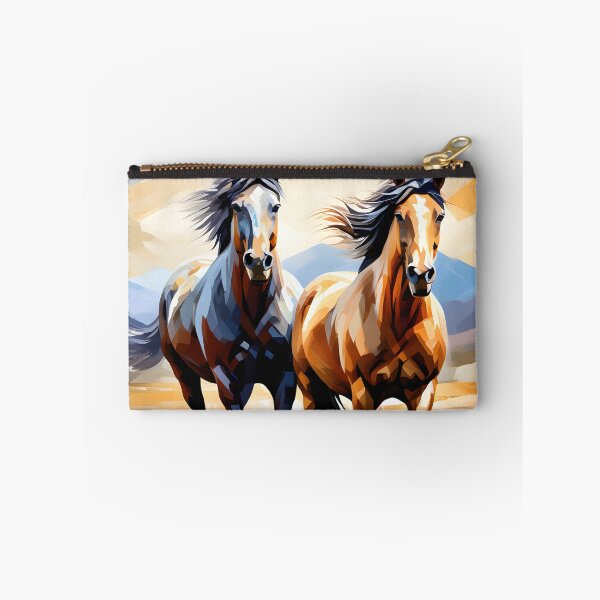 Item preview, Abstract style picture of American Mustang horses designed and sold by Petalandfur.
