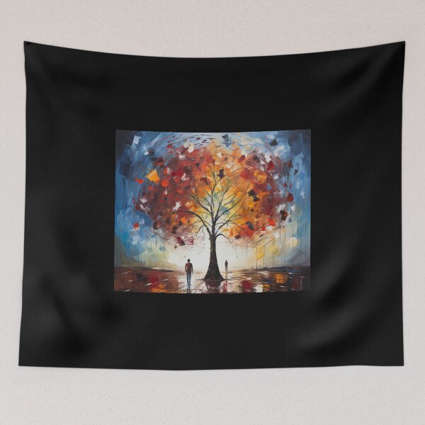 Item preview, tree person imagine abstract art paint clock time designed and sold by UILOVE.