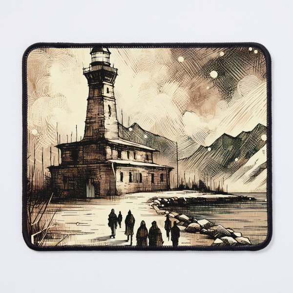 Item preview, Lighthouse Guardian of the Starry Night designed and sold by PictorialWhimsy.