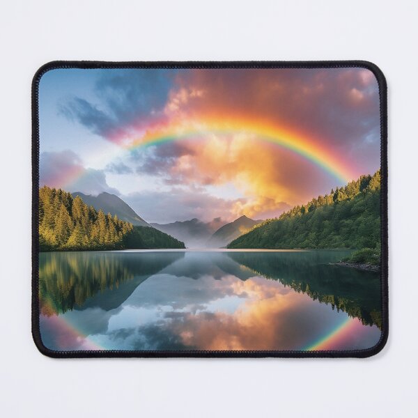 Item preview, Mountains and trees in lake at sunset in long exposure - Landscape photography designed and sold by TheArtistOf2022.
