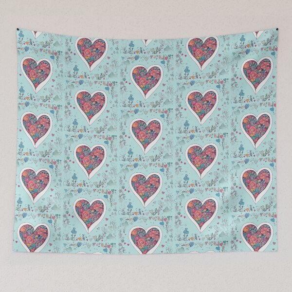 Item preview, Colorful flowers in heart. designed and sold by Just You Tee | Say It Loud, Wear It Proud.